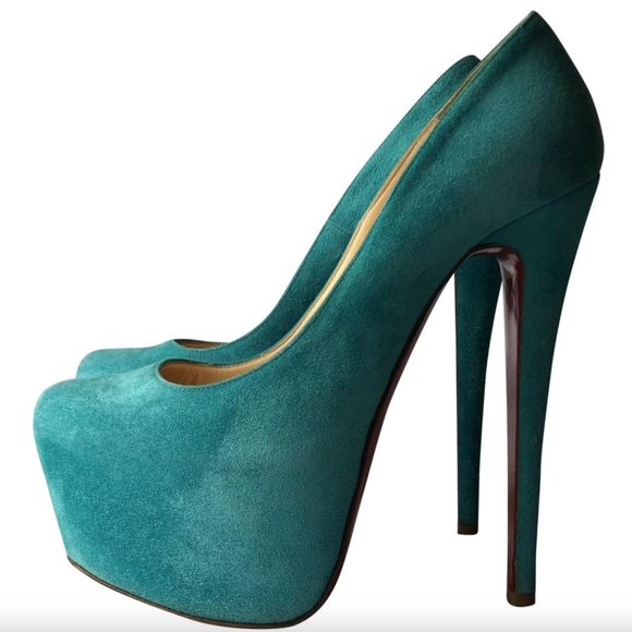 🔥Christian Louboutin Daffodile Turquoise Pumps 36